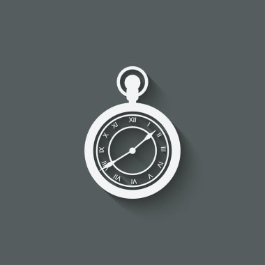 Pocket watch design element clipart