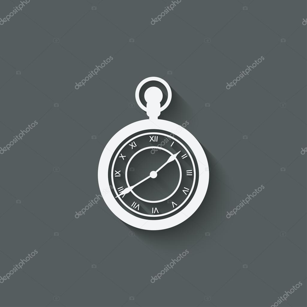 Pocket watch design element - vector illustration. eps 10