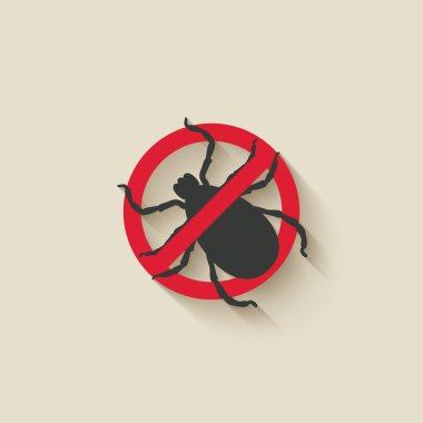 mite warning sign clipart