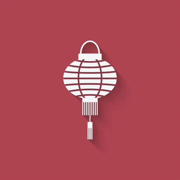 Китайский элемент дизайна фонаря — стоковый вектор