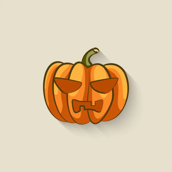 Kürbis-Halloween-Symbol — Stockvektor