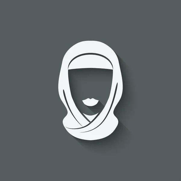 Arabische vrouw avatar — Stockvector