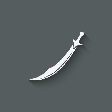 Arabian saber scimitar clipart