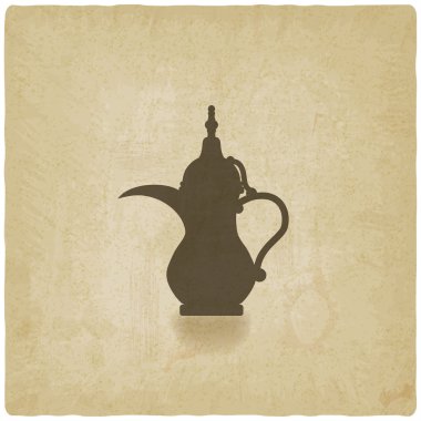 Arapça kahve kap eski arka plan