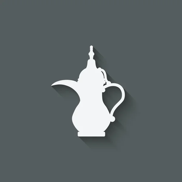 Αραβικό καφέ ποτ — Διανυσματικό Αρχείο