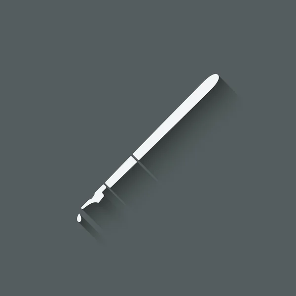 Перьевая ручка с каплей чернил — стоковый вектор
