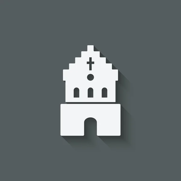 Kościół katolicki symbol religijny — Wektor stockowy