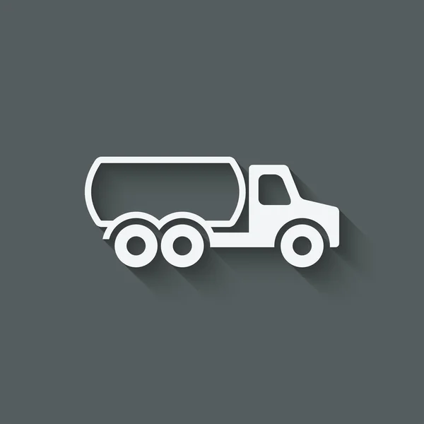 Símbolo de camión de combustible — Vector de stock