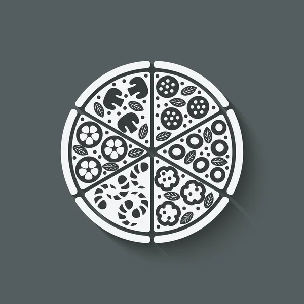 Élément de conception de pizza — Image vectorielle
