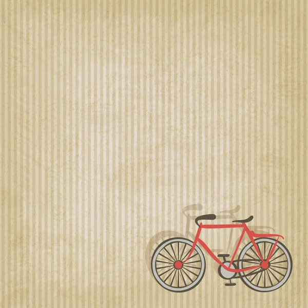 Fundo listrado retro com bicicleta —  Vetores de Stock