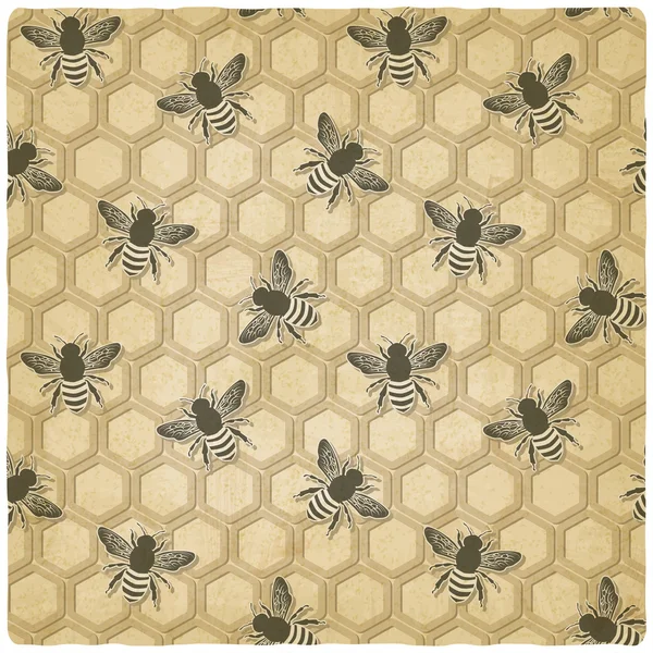 Bee honingraat patroon — Stockvector