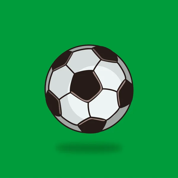 Ballon de football sur fond vert — Image vectorielle
