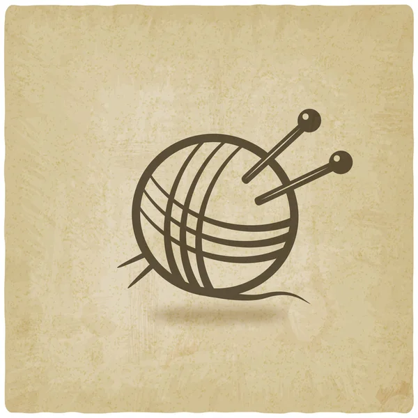 Tricot symbole vieux fond — Image vectorielle