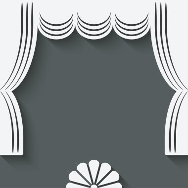 theater stage with curtains clipart