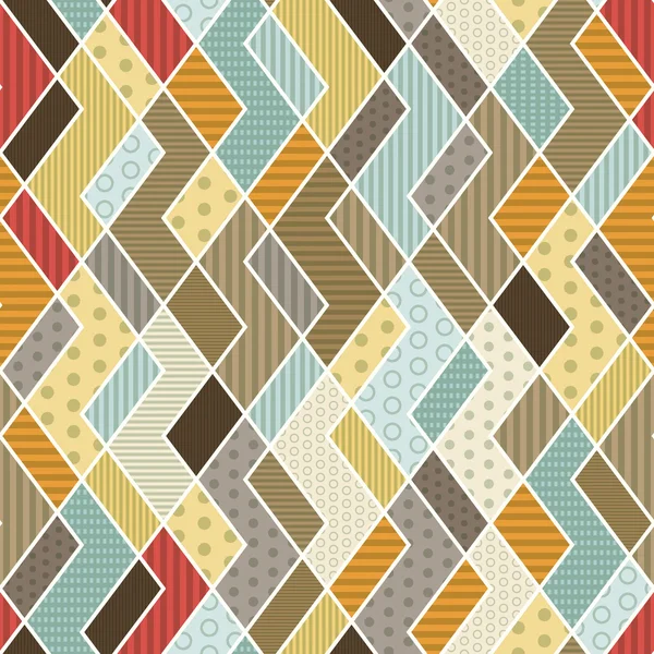 Geometrisches Patchwork-Muster — Stockvektor