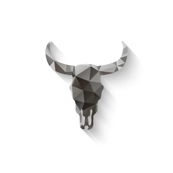 Bull skull triangle — Stock Vector