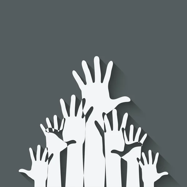 Handen omhoog symbool — Stockvector