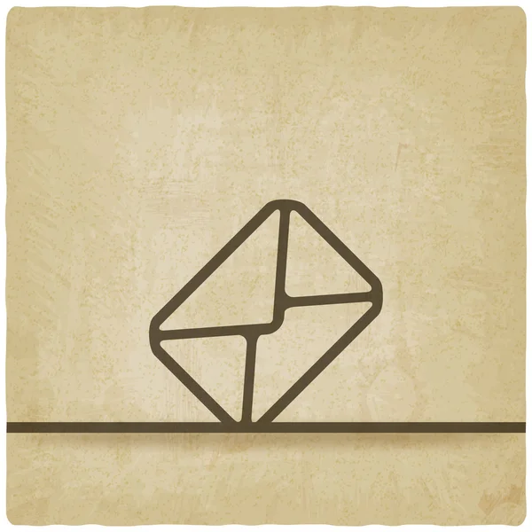 Enveloppe de courrier symbole vieux fond — Image vectorielle