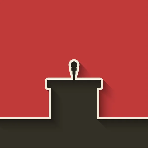 Podium avec microphone — Image vectorielle