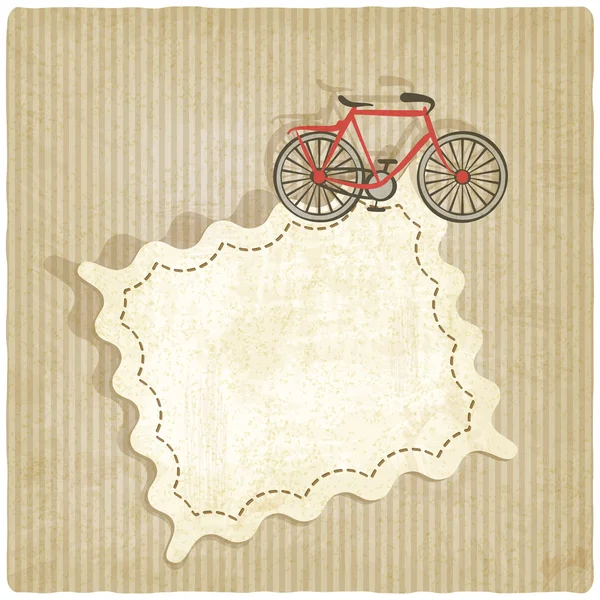 Retro achtergrond met fiets — Stockvector