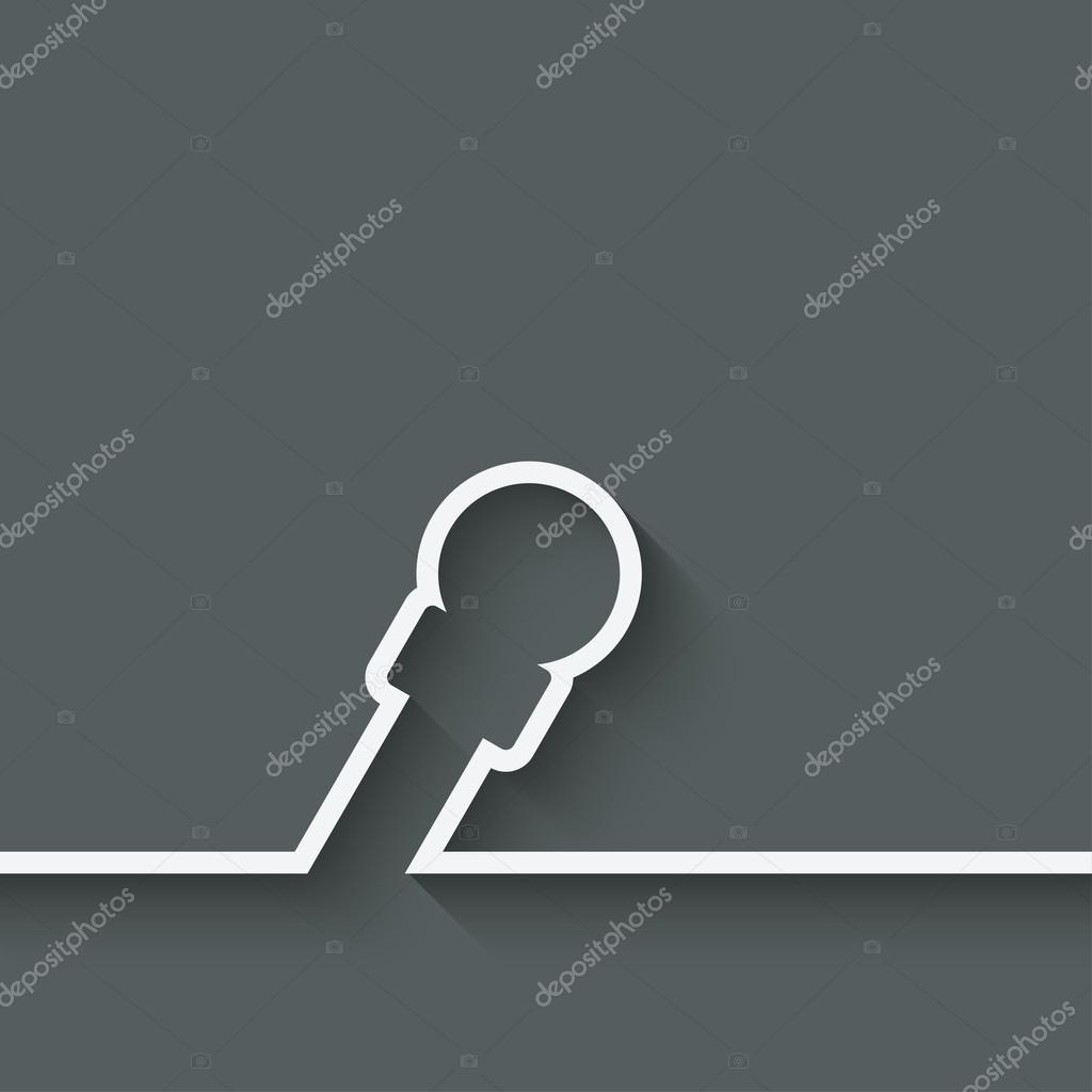Speaker microphone symbol - vector illustration. eps 10