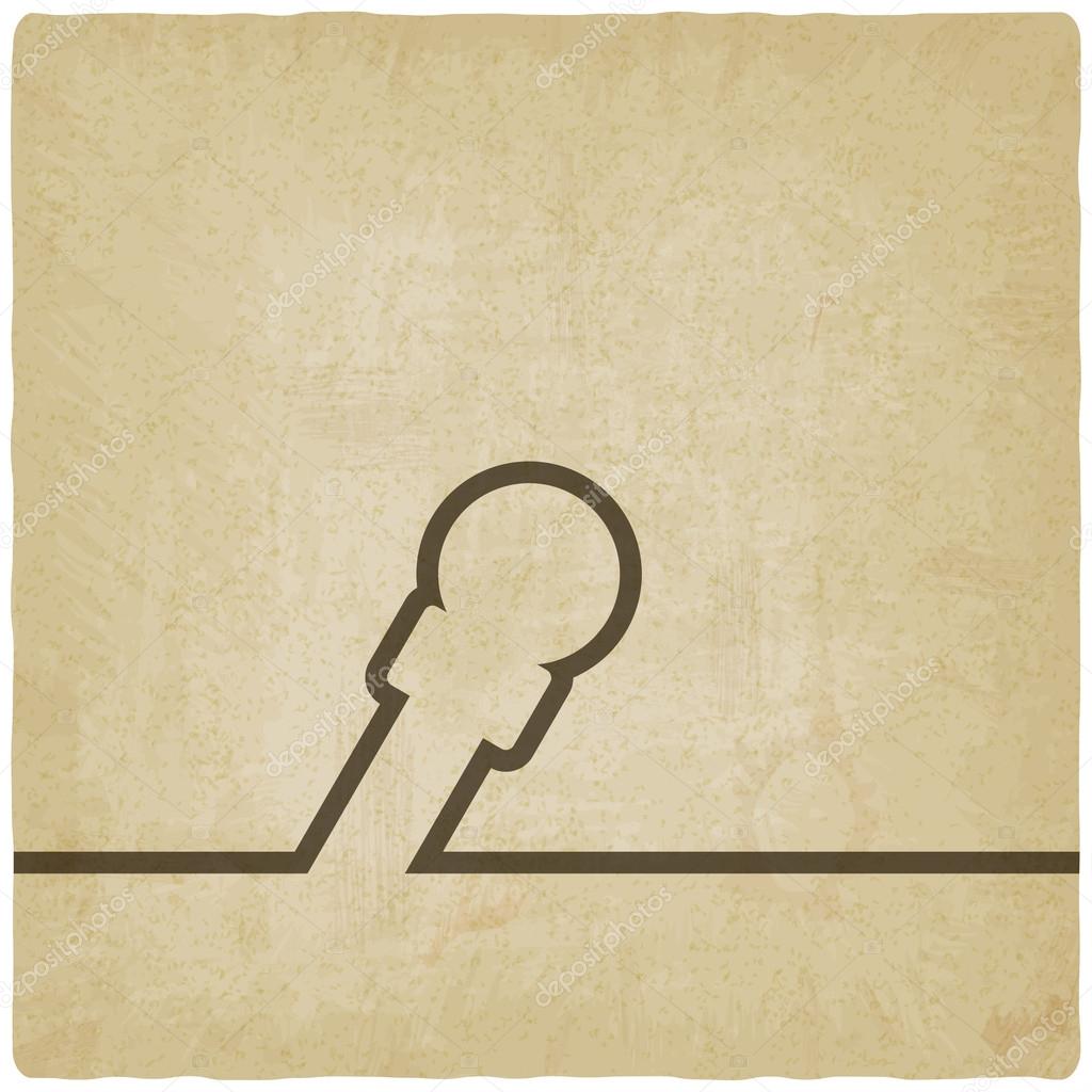 Speaker microphone symbol old background - vector illustration. eps 10