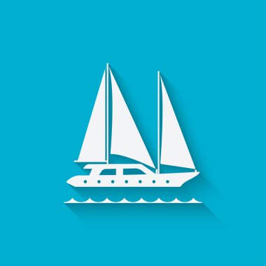 Yat ile deniz arka plan