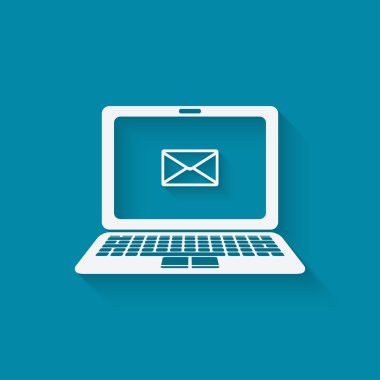 dizüstü bilgisayarda e-posta simgesi