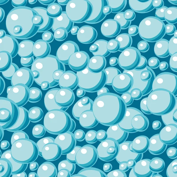 Blasen blaues nahtloses Muster — Stockvektor