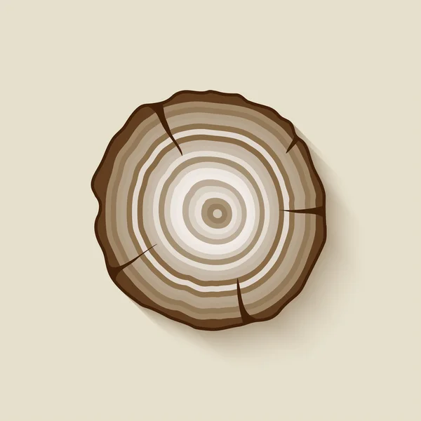 Symbole anneaux d'arbre — Image vectorielle