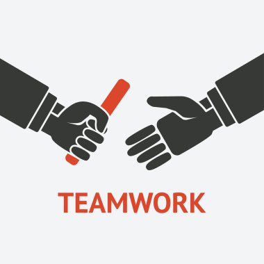 Röle ekip çalışması kavramı sembol