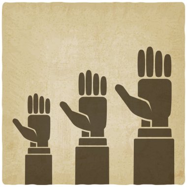 hands up concept clipart