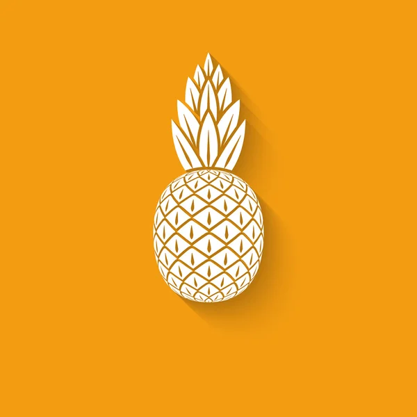 Pineapple tropical fruit symbol — 图库矢量图片