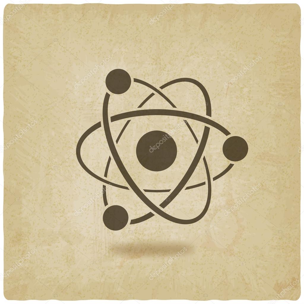Molecule atom symbol old background - vector illustration. eps 10