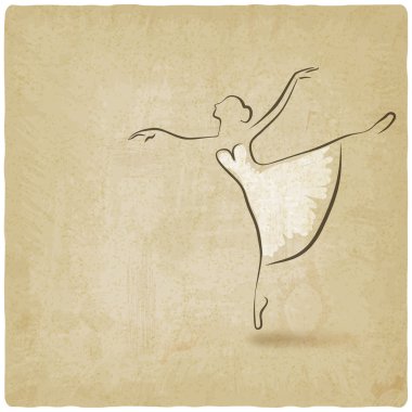 ballerina dancing studio symbol  clipart