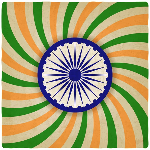 India függetlenségének nap régi háttér — Stock Vector