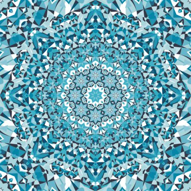 Mavi dairesel çiçek çiçek Dürbünü desen