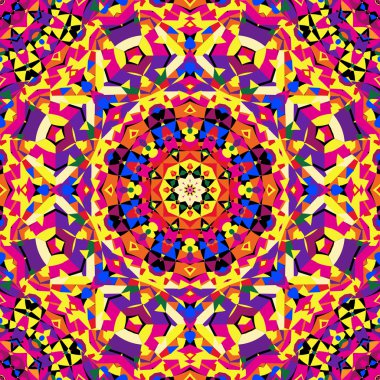 parlak dairesel kaleydoskop desen