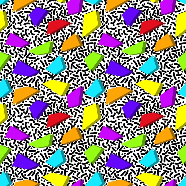 在 80 年代风格明亮的彩虹抽象无缝模式 — 图库矢量图片