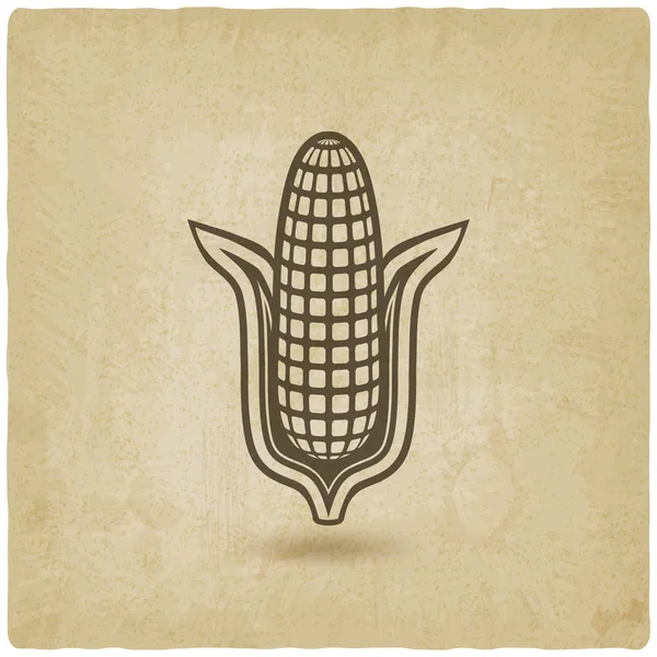 Corn symbol gammal bakgrund — Stock vektor