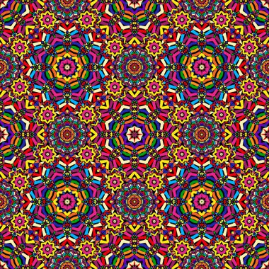 parlak dairesel geometrik sorunsuz kaleydoskop desen