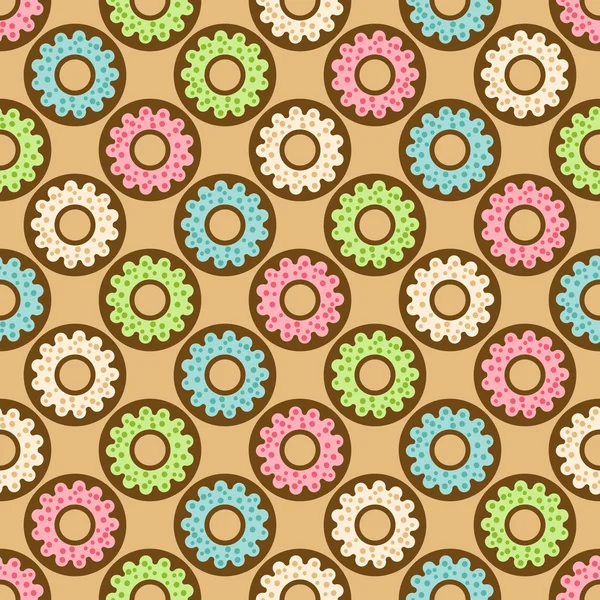 Donuts seamless pattern — Stock Vector
