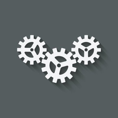 dişli bağlı sembolü. Endüstriyel kavramı