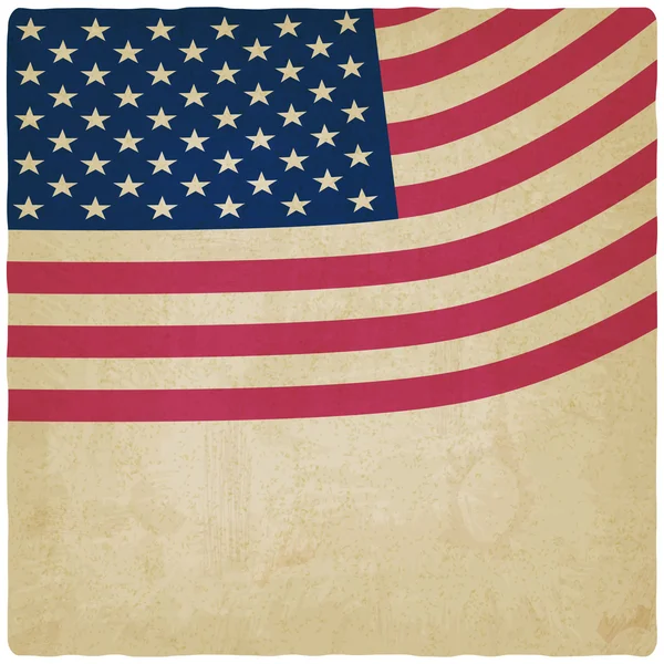 Amerikaanse vlag vintage achtergrond — Stockvector