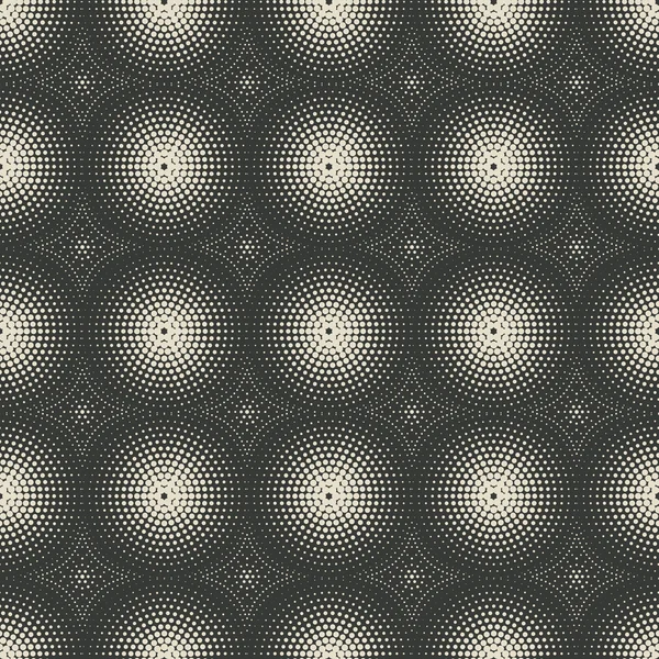 Motif géométrique sans couture pointillé monochrome — Image vectorielle