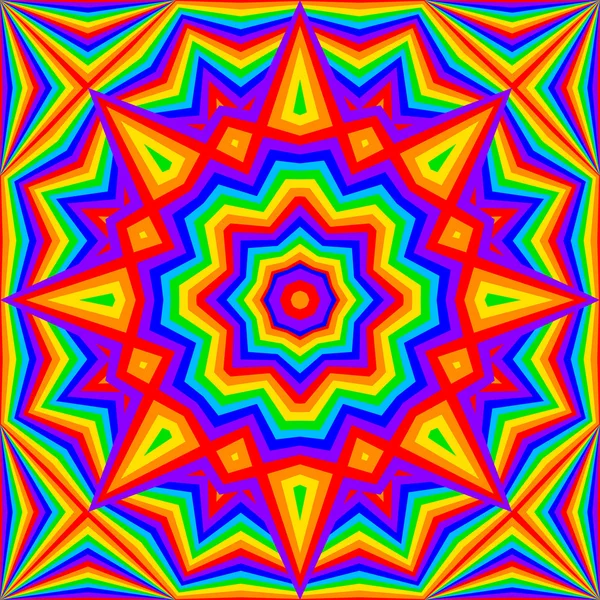 Kaleidoskop heller Regenbogenhintergrund — Stockvektor