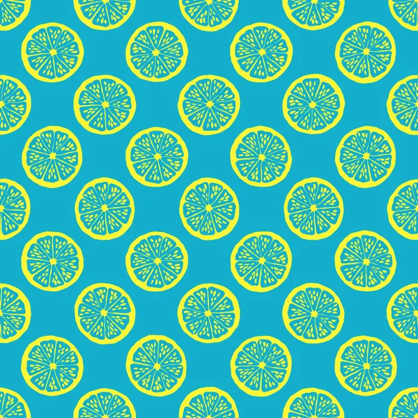 Citron seamless mönster — Stock vektor