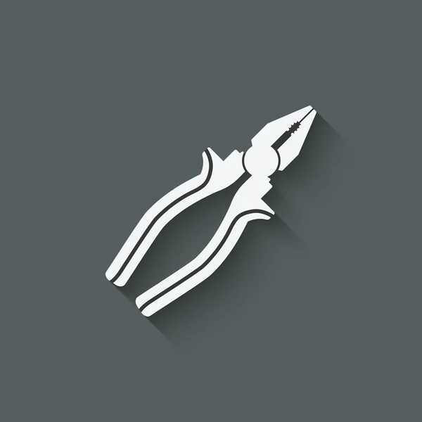 Pliers repair symbol — Stock Vector