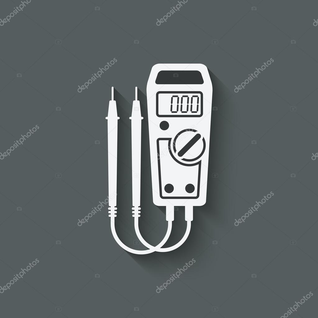 Digital multimeter symbol - vector illustration. eps 10