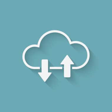 Download bulut ve kavramı sembol upload